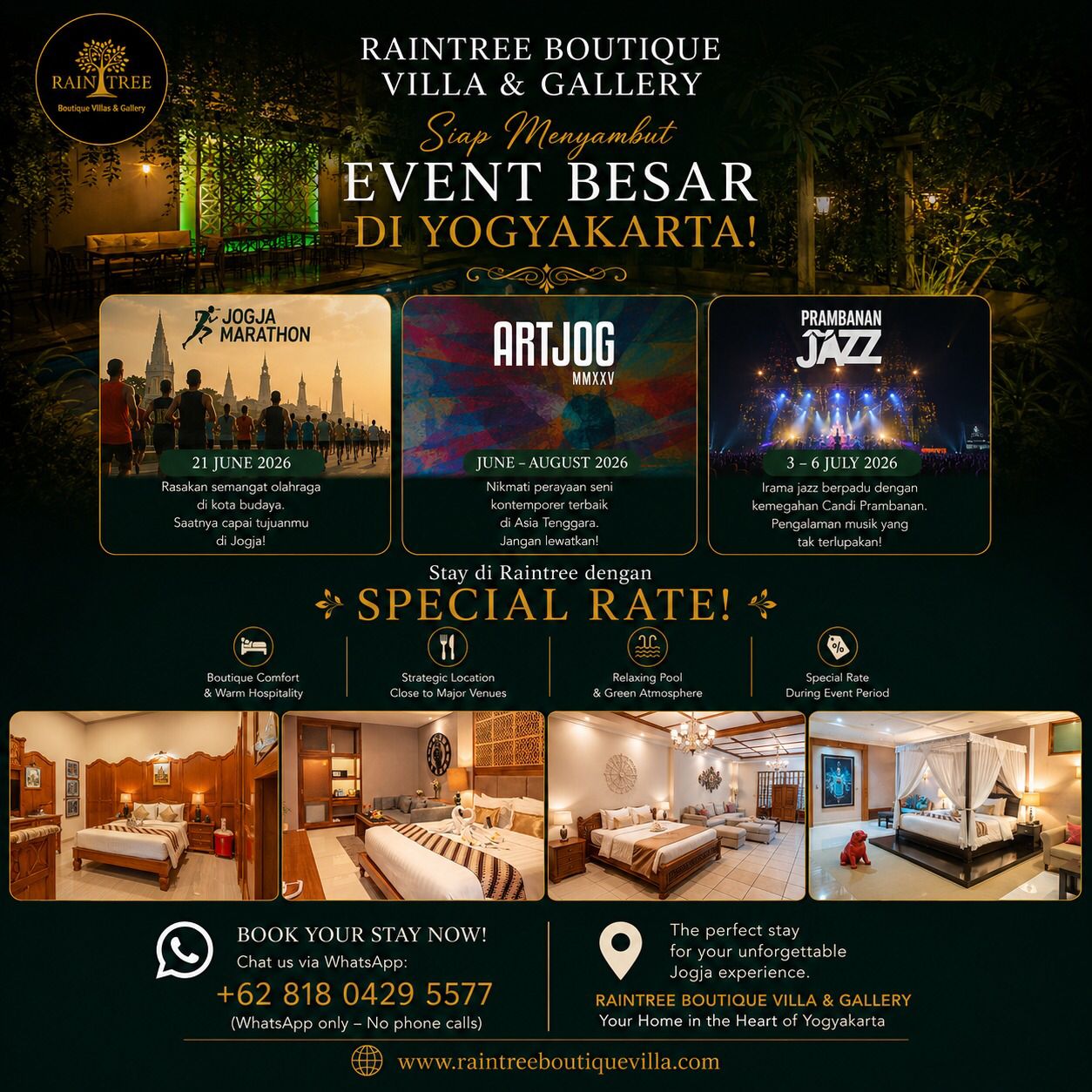 Experience Yogyakarta’s Biggest Events 2026 with Comfort & Style